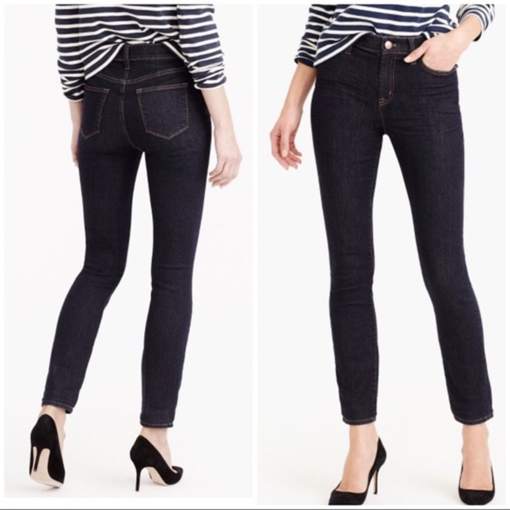 J. Crew Lookout High Rise Skinny Jeans resin wash